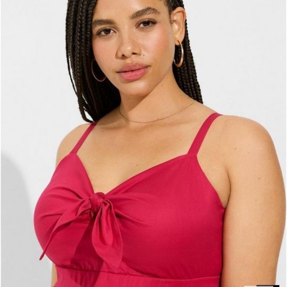 Mini poplin tie-front skater dress - Picture 4 of 7